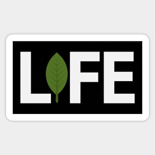 Life typography design Sticker